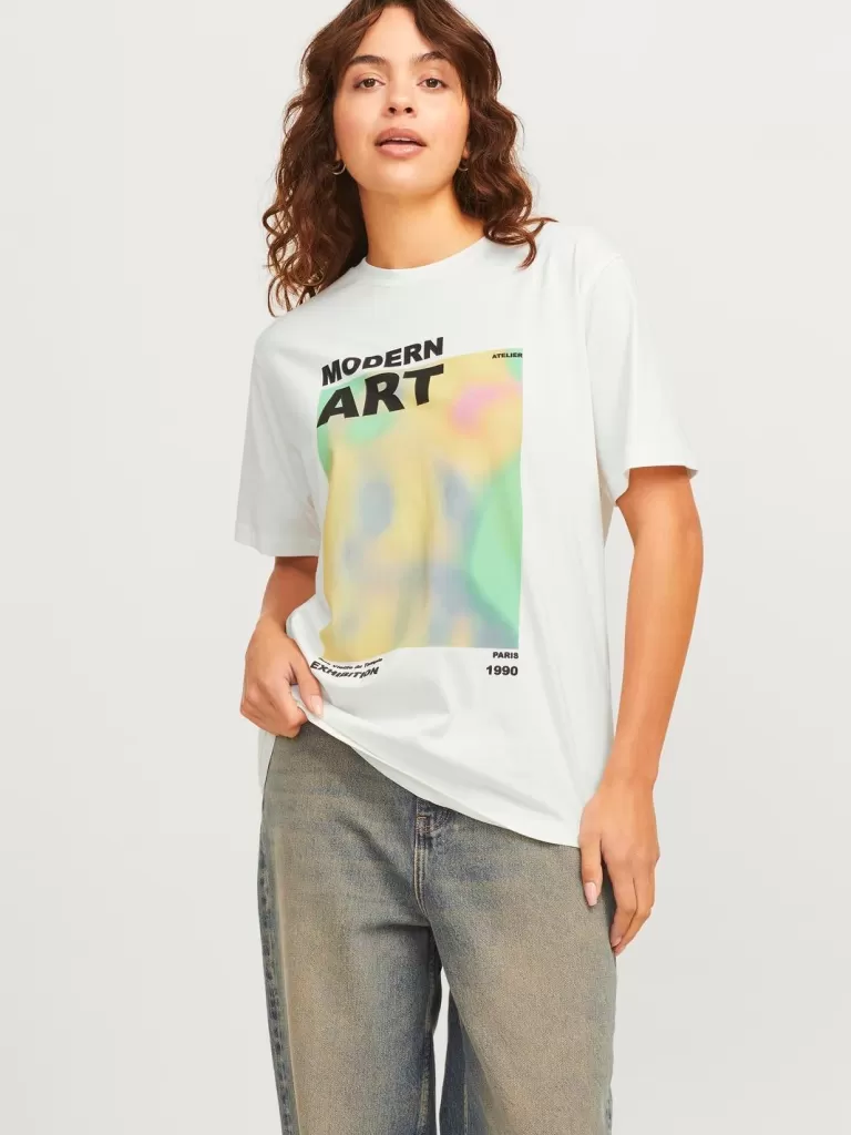 JACK & JONES Topy^JXGALLERY T-shirt Biały