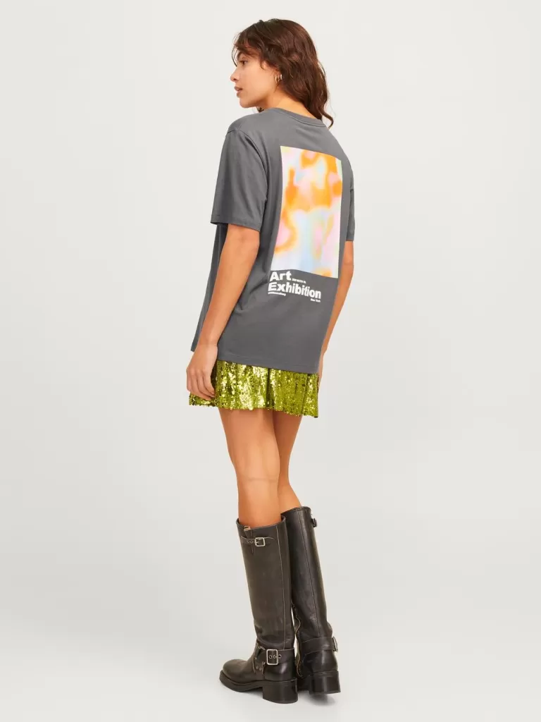 JACK & JONES Topy^JXGALLERY T-shirt Szary