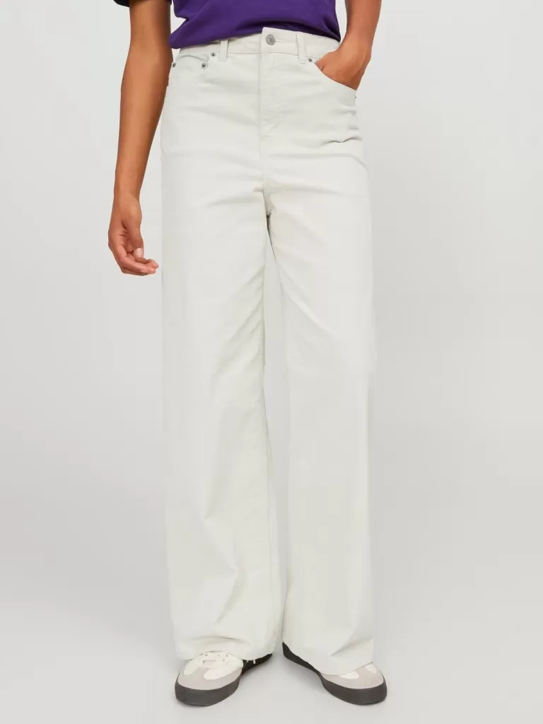 JACK & JONES Spodnie^JXGELLY Klasyczne spodnie Biały