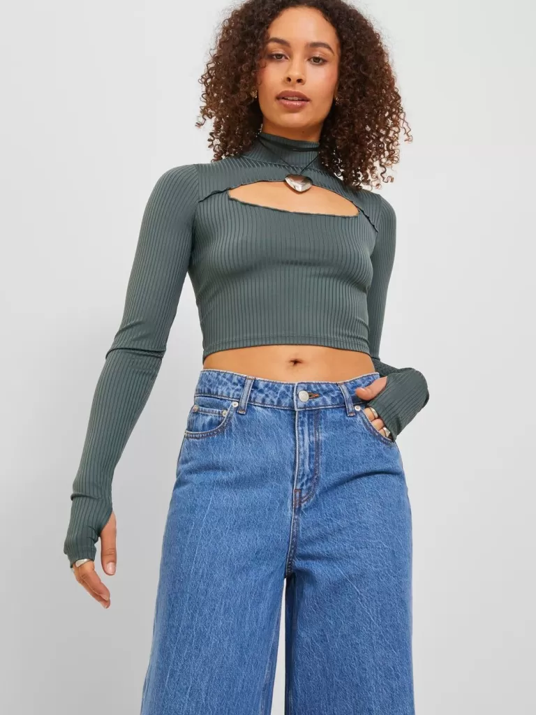 JACK & JONES Topy^JXGIA Góra Zielony