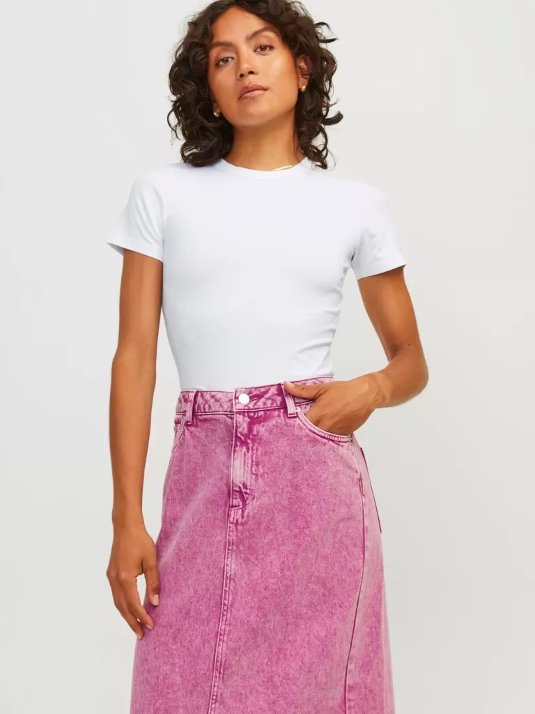 JACK & JONES Topy^JXGIGI T-shirt Biały