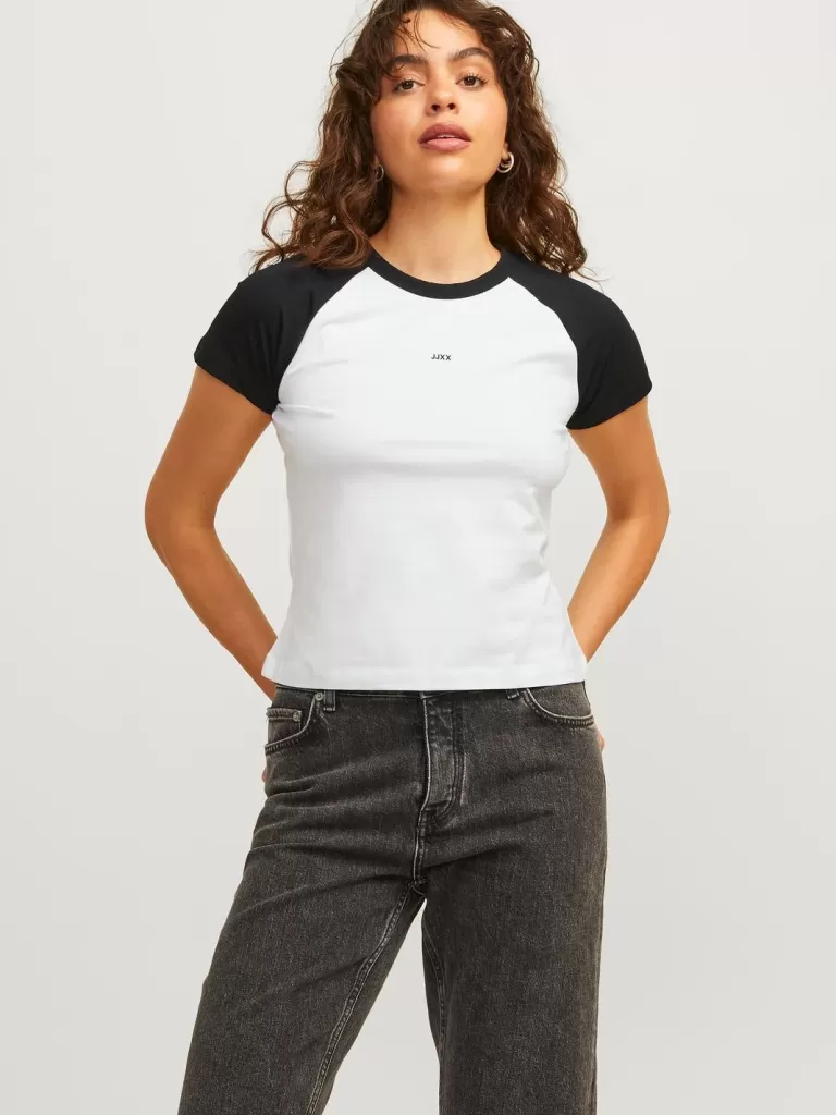 JACK & JONES Topy^JXGIGI T-shirt Biały