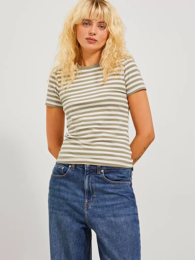 JACK & JONES Topy^JXGIGI T-shirt Brązowy