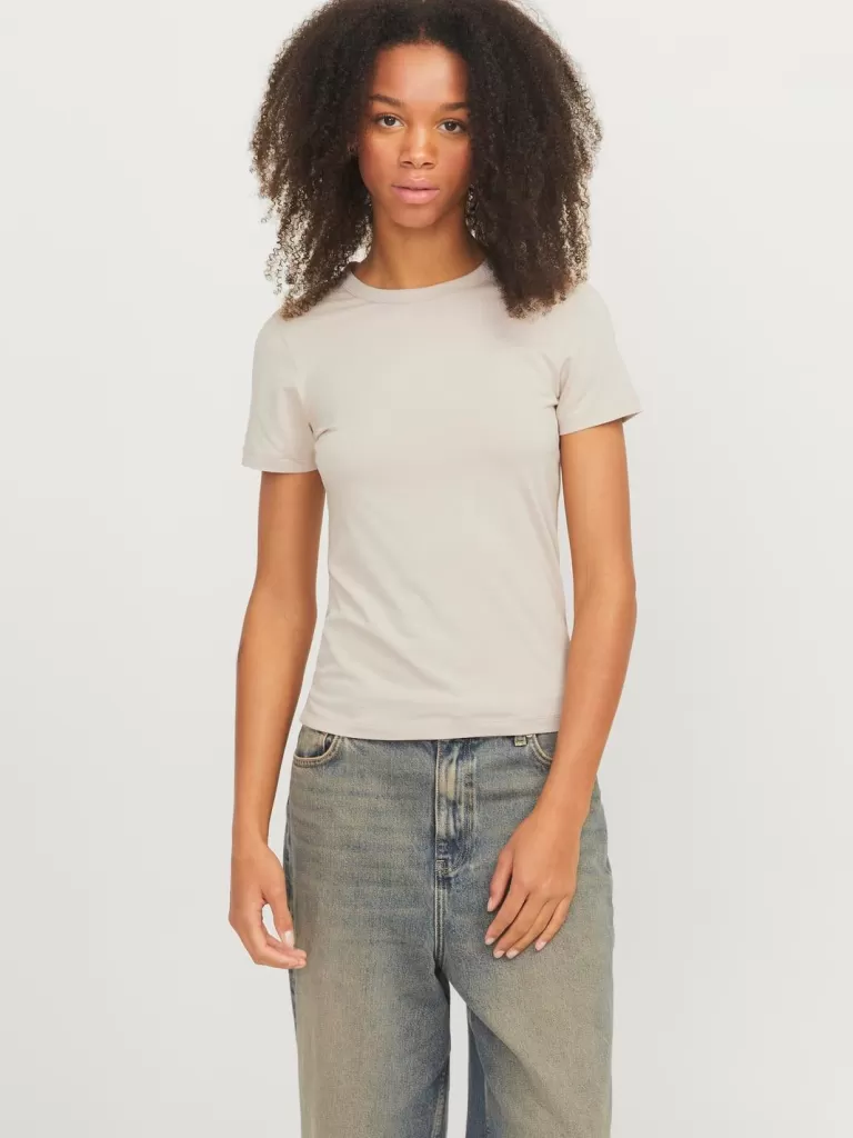 JACK & JONES Topy^JXGIGI T-shirt Beżowy