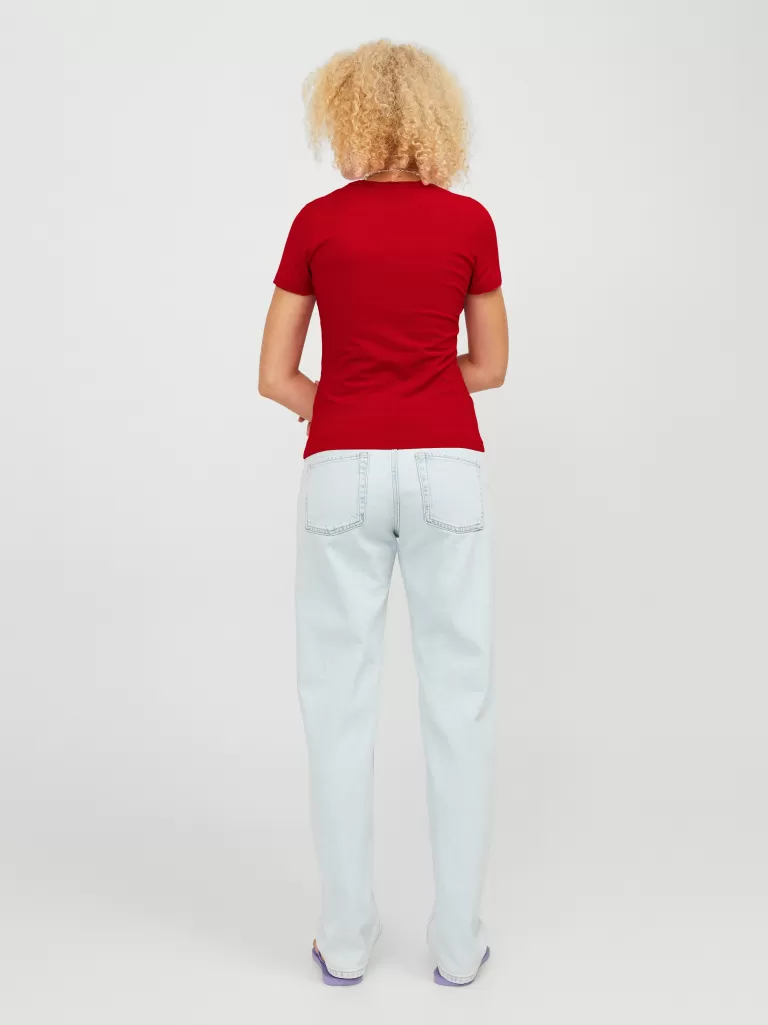 JACK & JONES Topy^JXGIGI T-shirt Czerwony