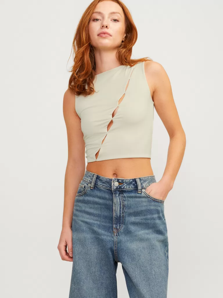 JACK & JONES Topy^JXHARPER Góra Biały
