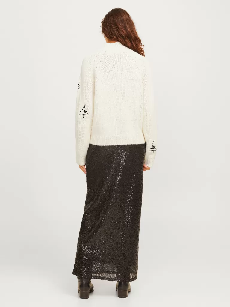 JACK & JONES Swetry^JXHOLLIE Sweter wkładany przez głowę Biały