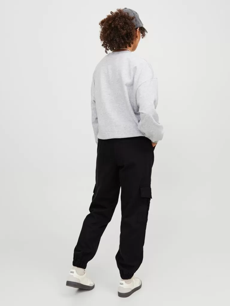 JACK & JONES Spodnie^JXHOLLY Spodnie bojówki Czarny
