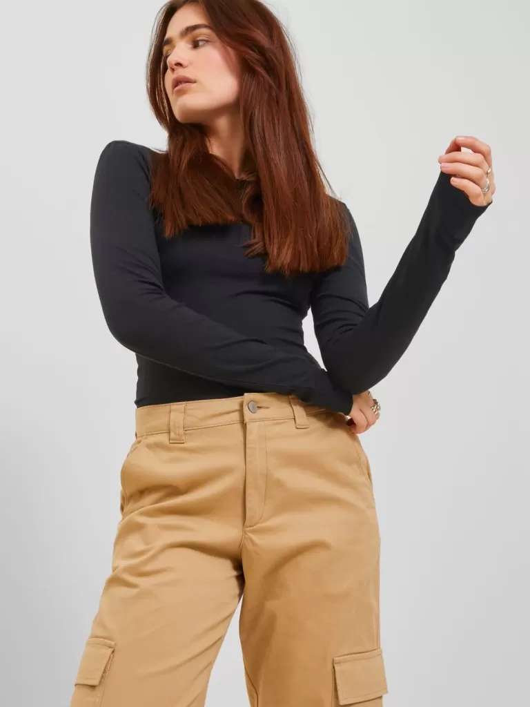 JACK & JONES Topy^JXIBI T-shirt Czarny