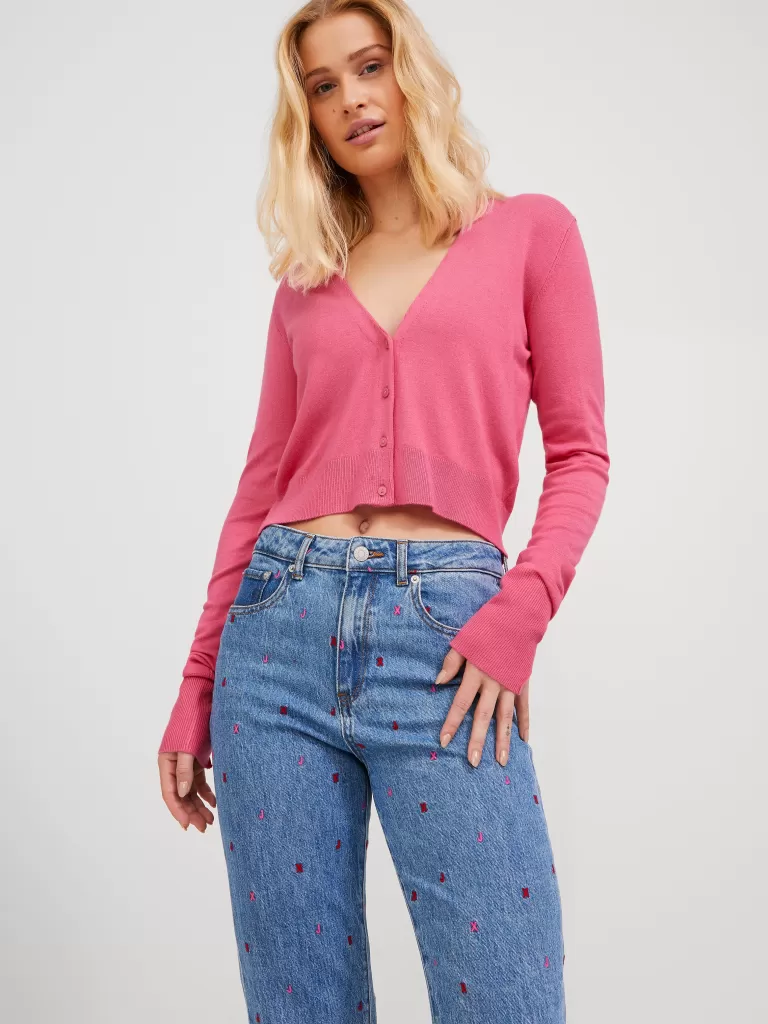 JACK & JONES Swetry^JXISABEL Kardigan Róży
