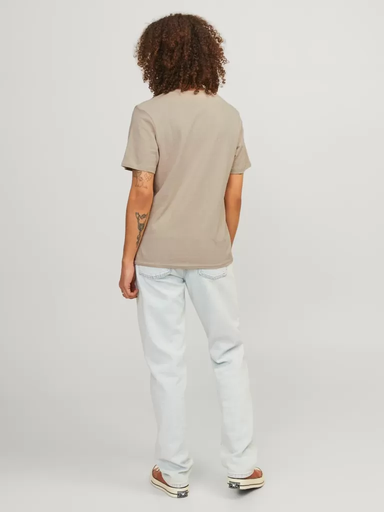 JACK & JONES Topy^JXISLA T-shirt Beżowy