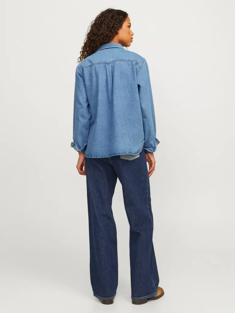 JACK & JONES Koszule^JXJAMA Koszula jeansowa Niebieski