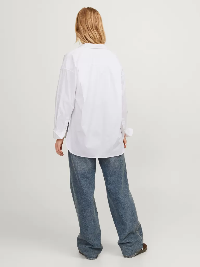JACK & JONES Koszule^JXJAMIE Koszula z baskinką Biały