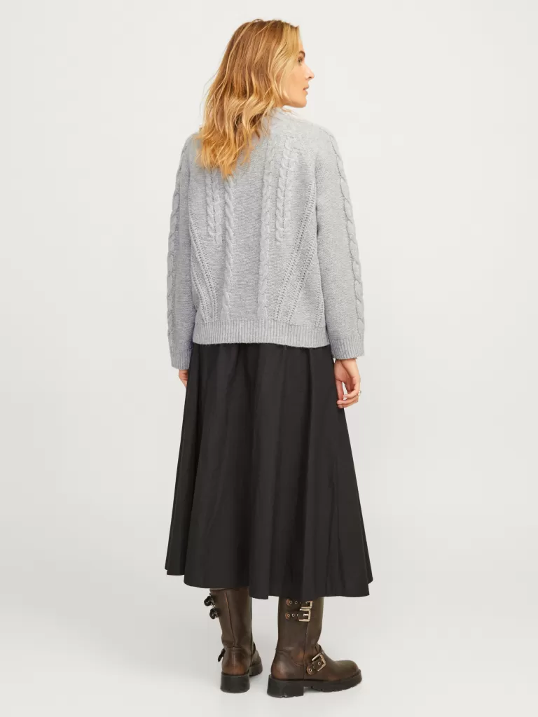 JACK & JONES Swetry^JXJOSIE Sweter wkładany przez głowę Szary