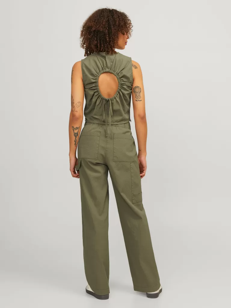 JACK & JONES Topy^JXKAIA Góra Zielony
