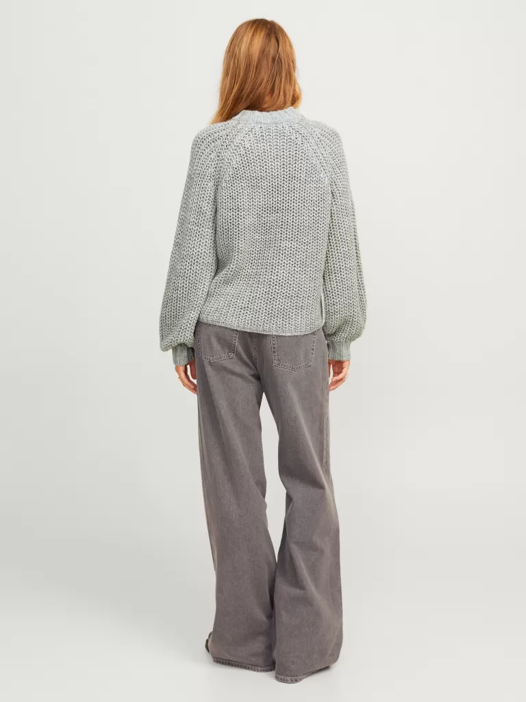 JACK & JONES Swetry^JXKELLY Sweter wkładany przez głowę Szary