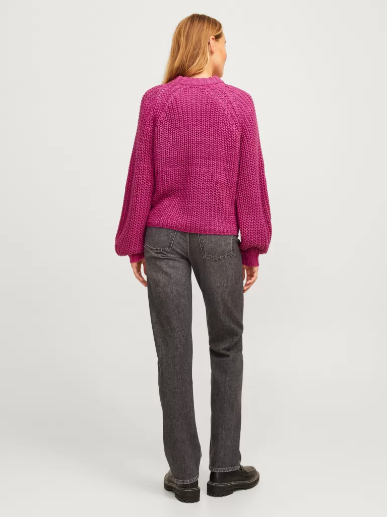 JACK & JONES Swetry^JXKELLY Sweter wkładany przez głowę Fioletowy