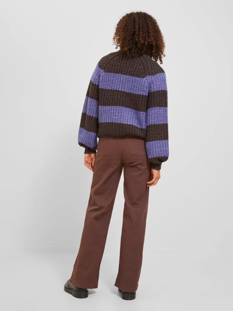JACK & JONES Swetry^JXKELVY Sweter wkładany przez głowę Fioletowy