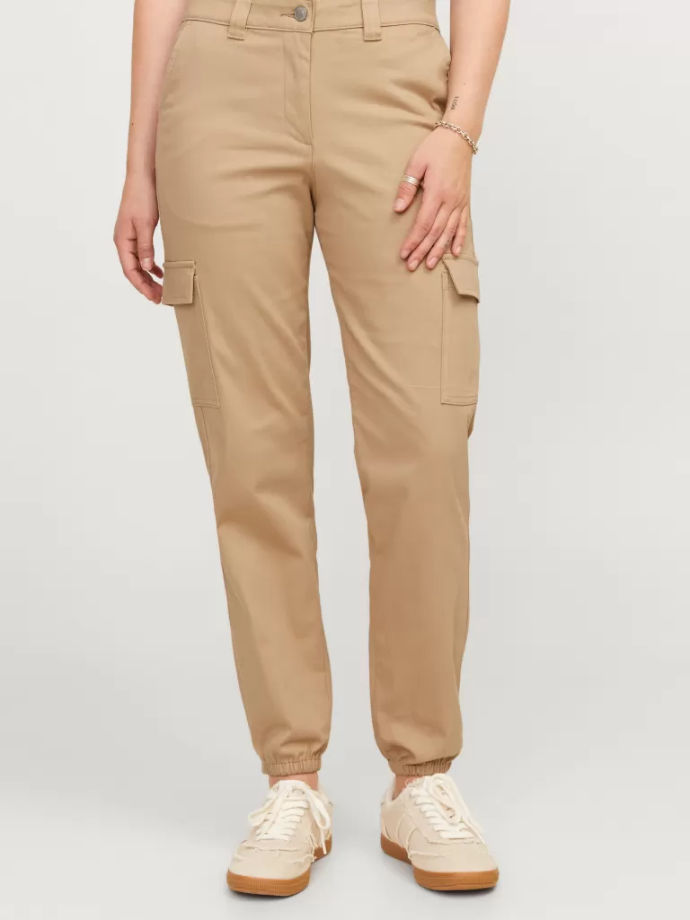 JACK & JONES Spodnie^JXKENDAL Spodnie bojówki Beżowy