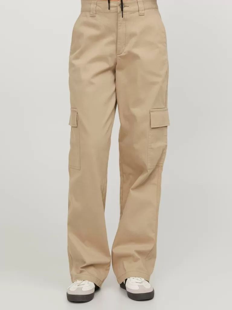 JACK & JONES Spodnie^JXKENDAL Spodnie bojówki Beżowy