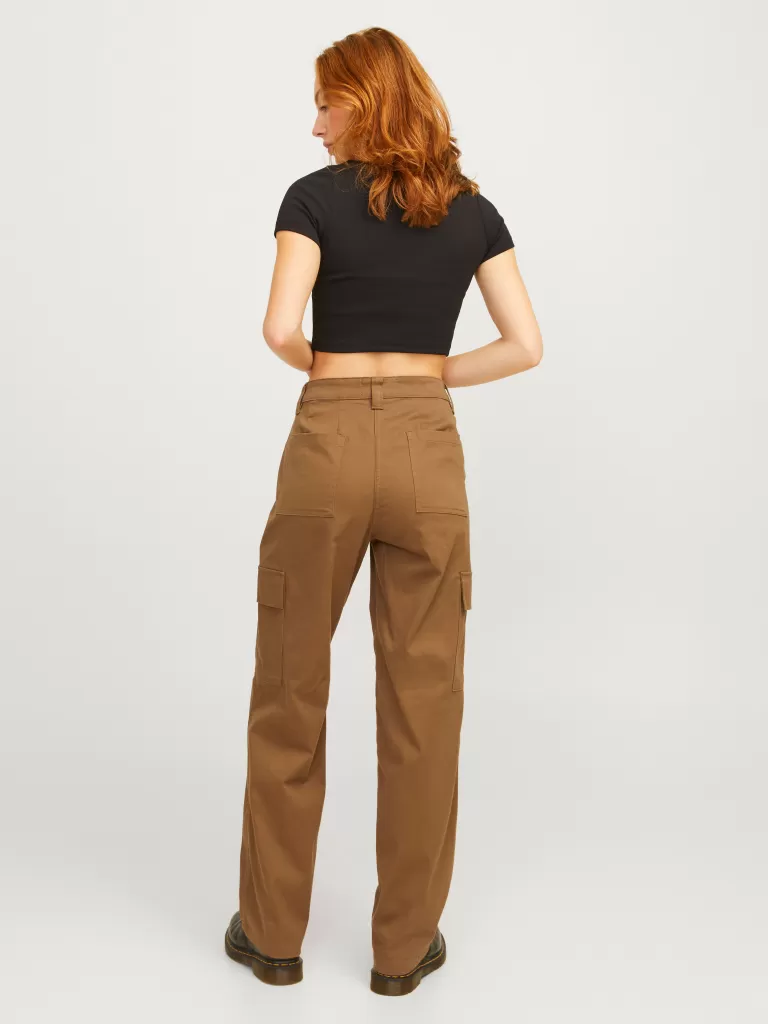 JACK & JONES Spodnie^JXKENDAL Spodnie bojówki Brązowy