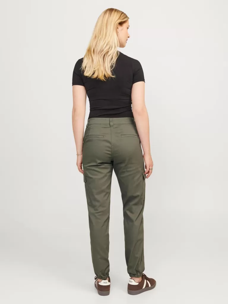 JACK & JONES Spodnie^JXKENDAL Spodnie bojówki Zielony