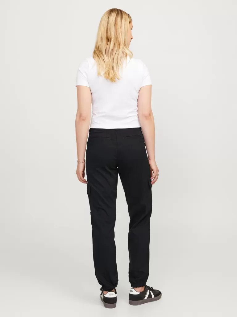 JACK & JONES Spodnie^JXKENDAL Spodnie bojówki Czarny