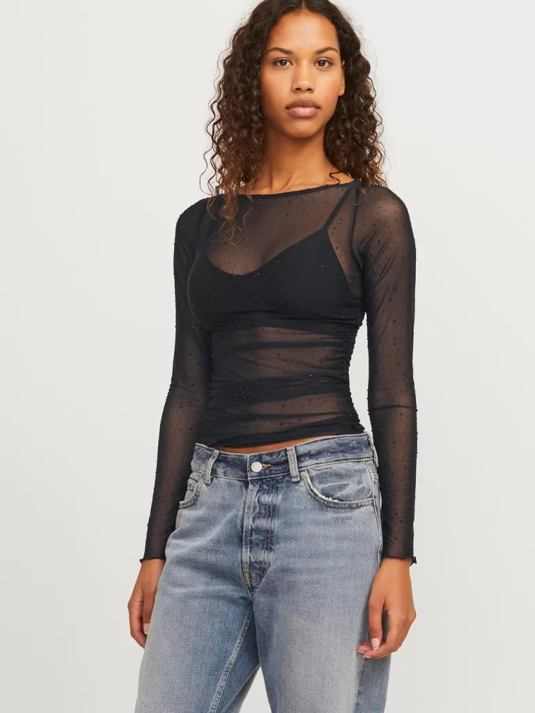 JACK & JONES Topy^JXKIA Góra Czarny