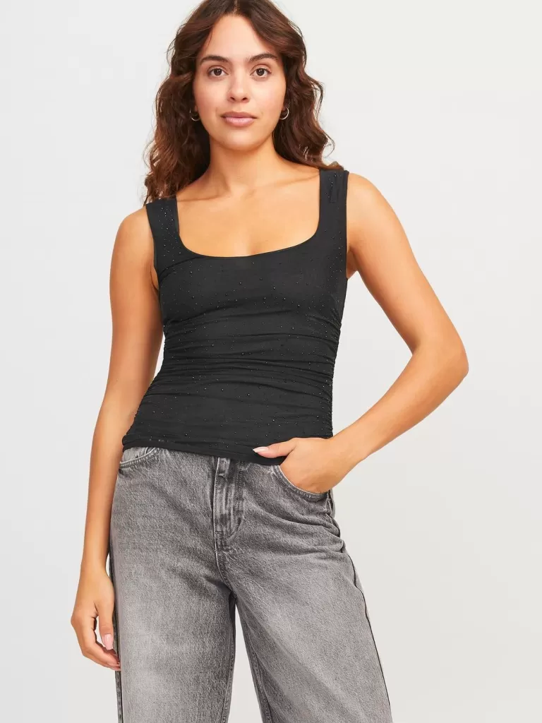 JACK & JONES Topy^JXKIA Góra Czarny