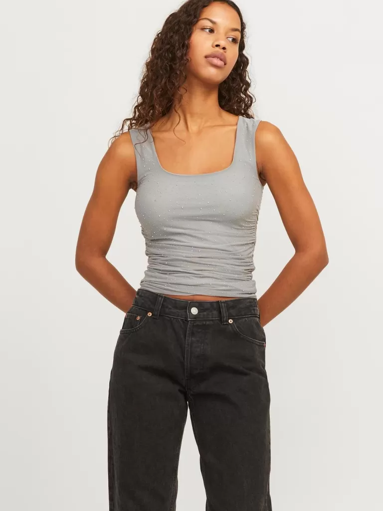 JACK & JONES Topy^JXKIA Góra Szary