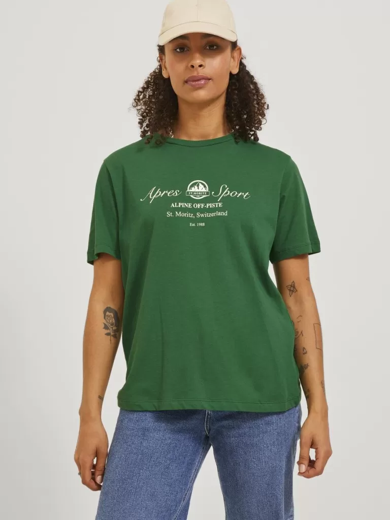 JACK & JONES Topy^JXLAURA T-shirt Zielony