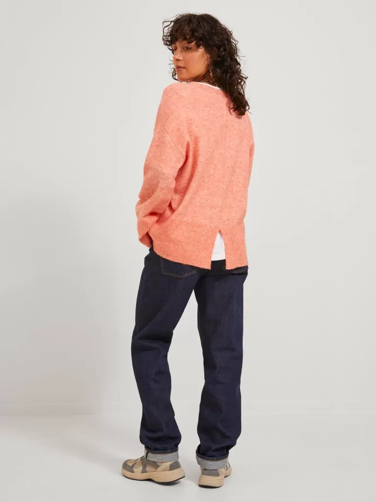 JACK & JONES Swetry^JXLICA Sweter wkładany przez głowę Róży