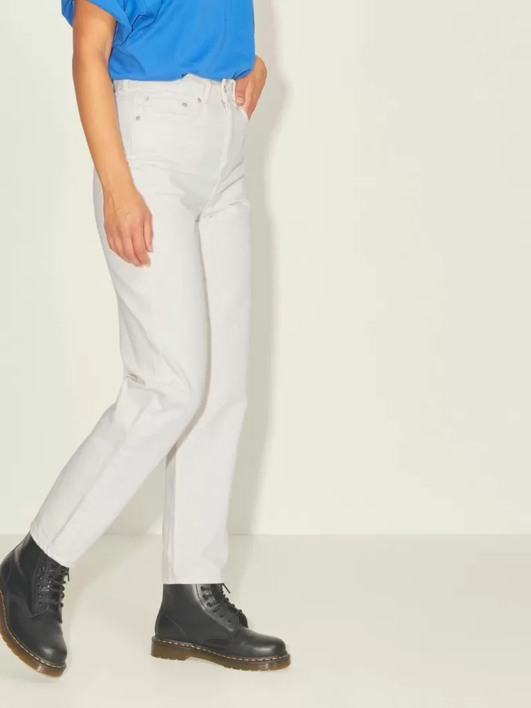 JACK & JONES Jeansy | Denim^JXLISBON MOM HW MR4012 JEANS DNM LN Biały