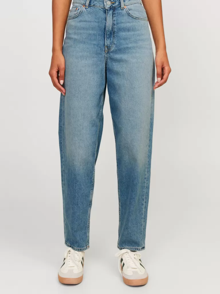 JACK & JONES Jeansy^JXLISBON MOM HW R4128 JEANS DNM Niebieski