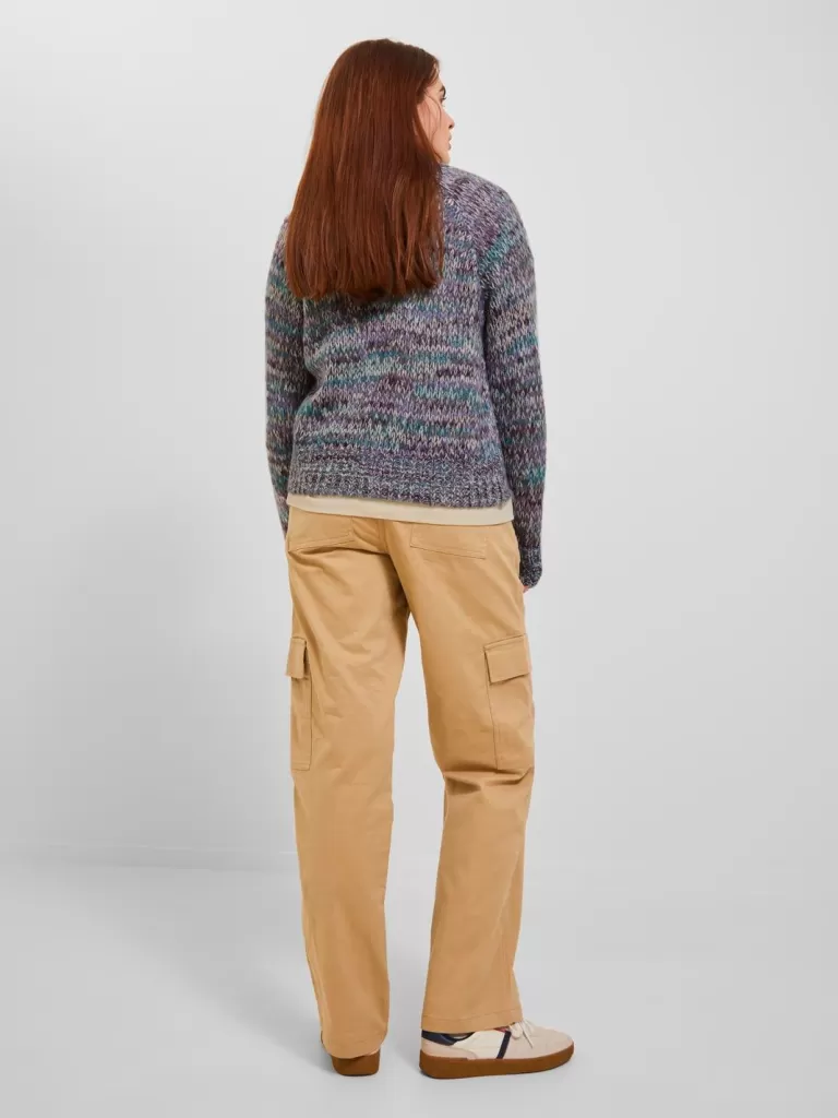 JACK & JONES Swetry^JXLUNA Sweter wkładany przez głowę Fioletowy