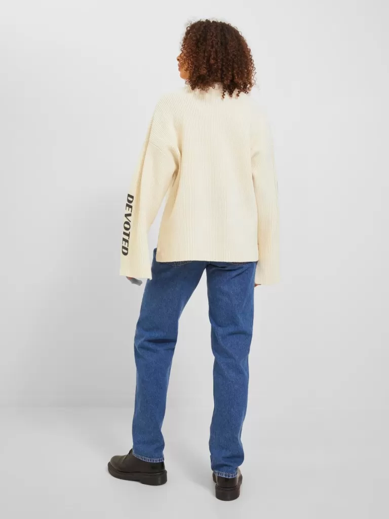 JACK & JONES Swetry^JXMAJA Sweter wkładany przez głowę Biały