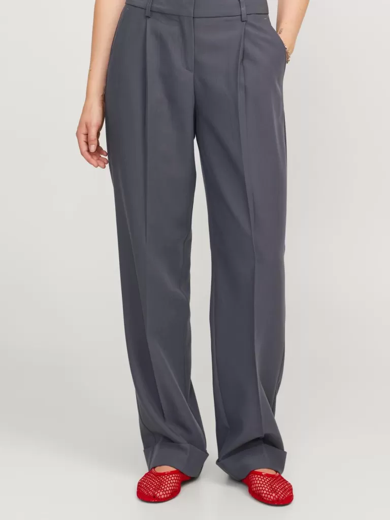 JACK & JONES Spodnie^JXMARY Fold-up Klasyczne spodnie Szary