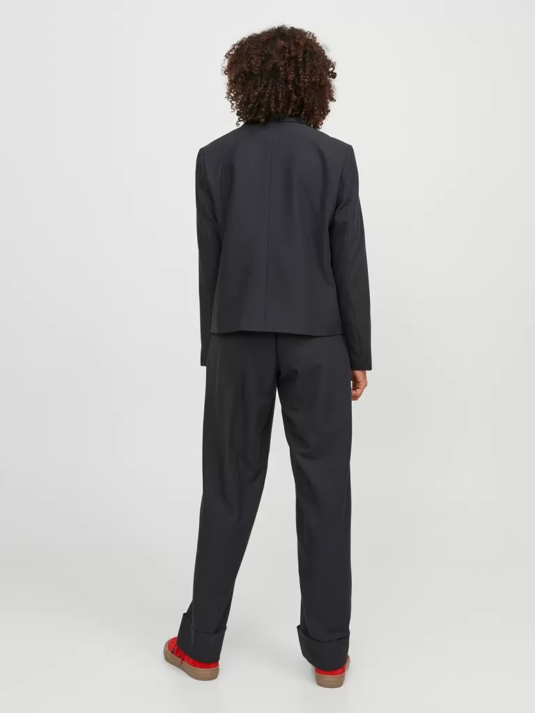 JACK & JONES Spodnie^JXMARY Fold-up Klasyczne spodnie Czarny