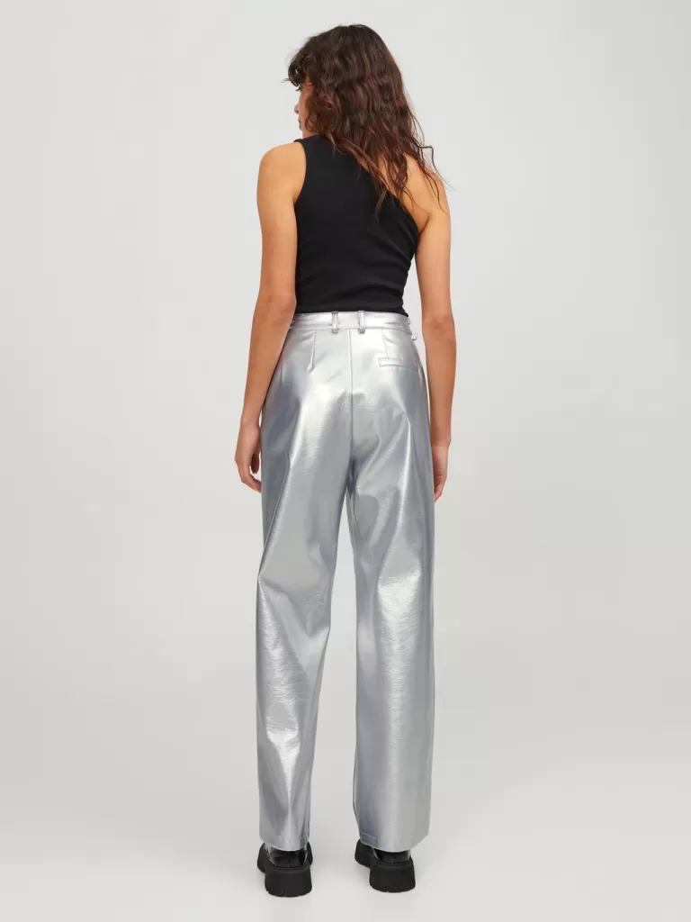 JACK & JONES Spodnie^JXMARY Spodnie ze sztucznej skóry Szary