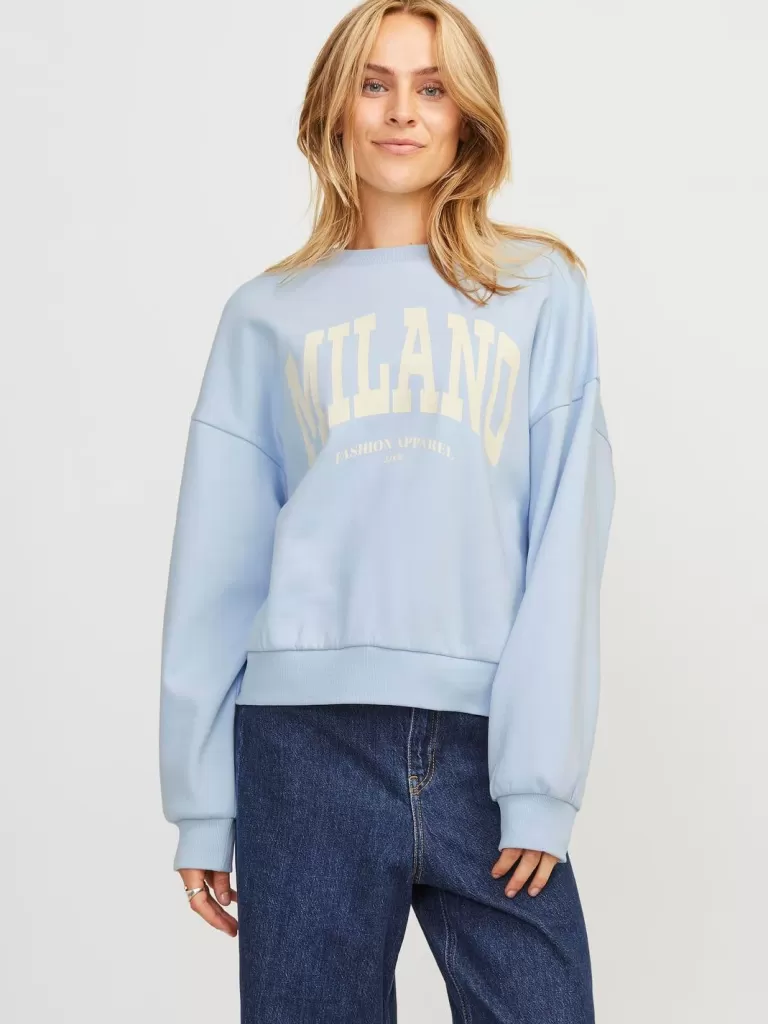 JACK & JONES Bluzy^JXMERLE Bluza Niebieski