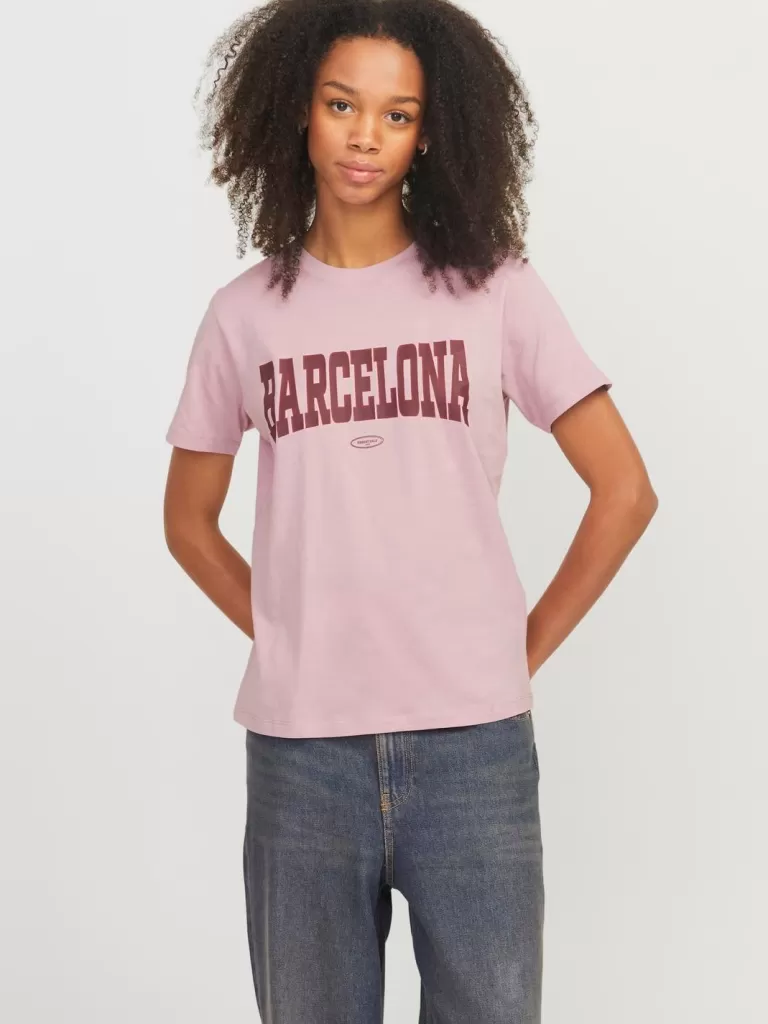 JACK & JONES Topy^JXMERLE T-shirt Róży