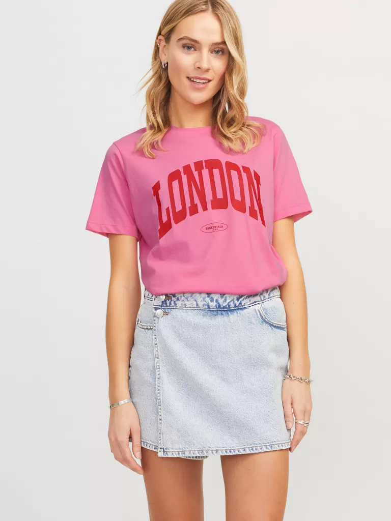 JACK & JONES Topy^JXMERLE T-shirt Róży