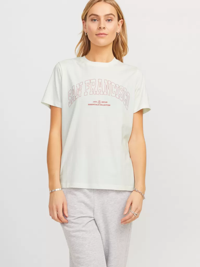 JACK & JONES Topy^JXMERLE T-shirt Biały