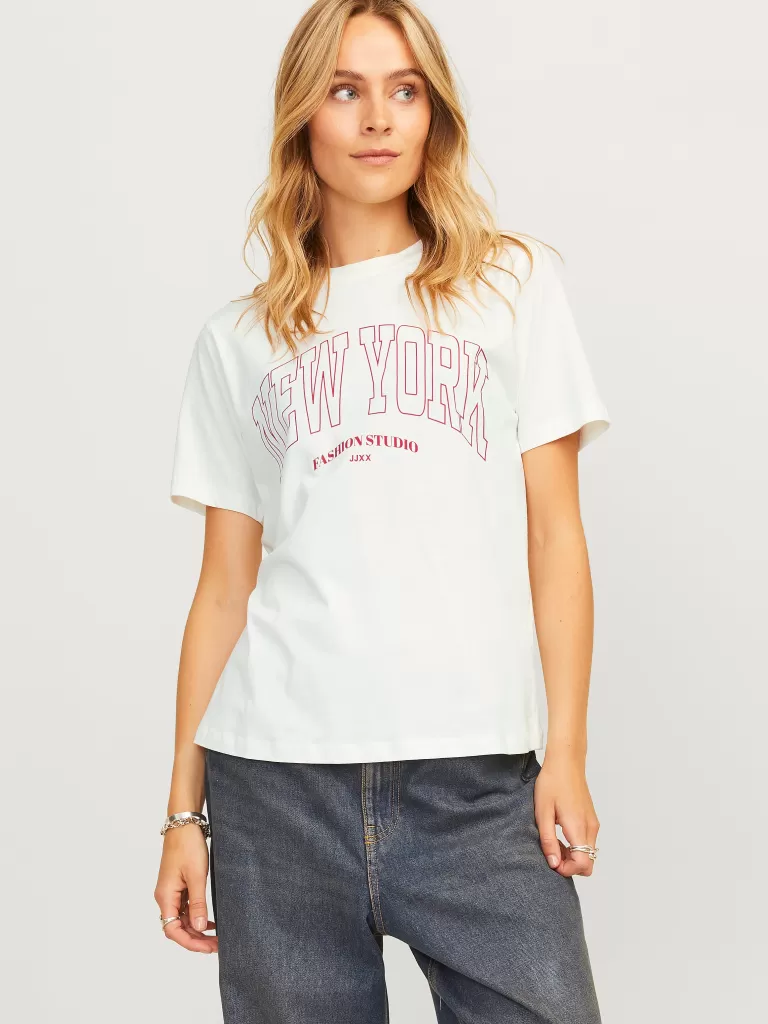 JACK & JONES Topy^JXMERLE T-shirt Biały