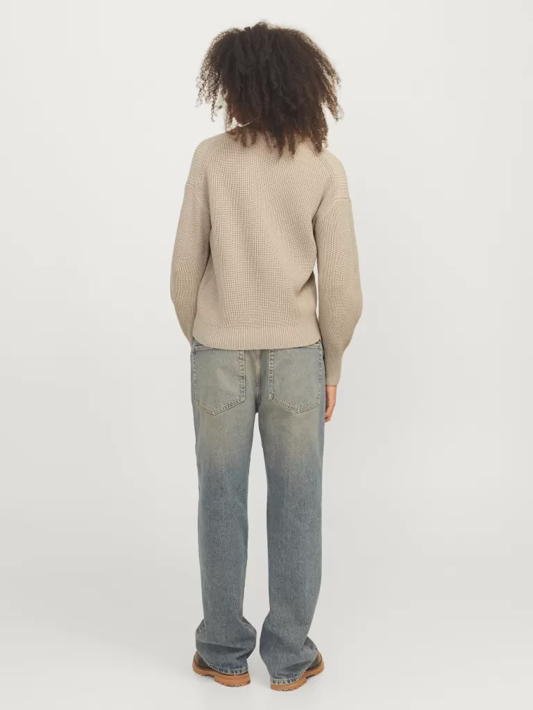 JACK & JONES Swetry^JXMILA Sweter wkładany przez głowę Beżowy