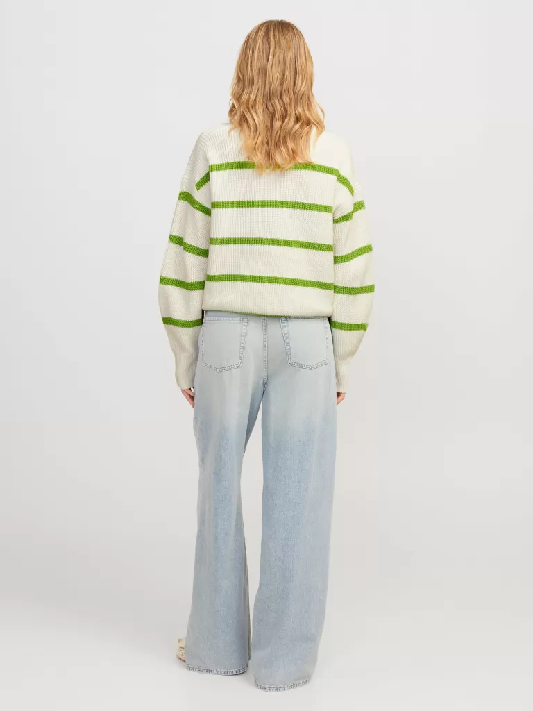 JACK & JONES Swetry^JXMILA Sweter wkładany przez głowę Zielony