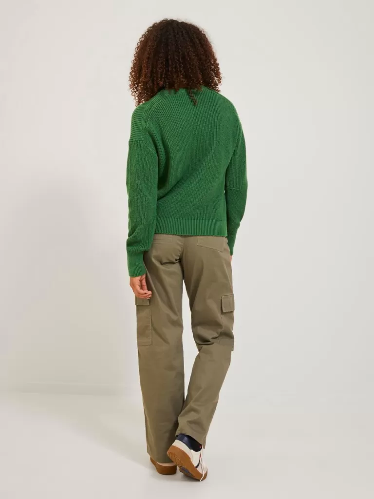 JACK & JONES Swetry^JXMILA Sweter wkładany przez głowę Zielony