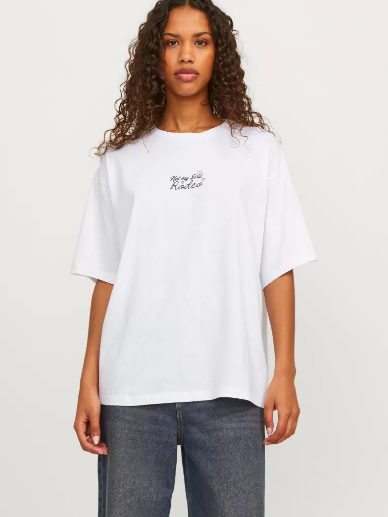 JACK & JONES Topy^JXMILLOW T-shirt Biały