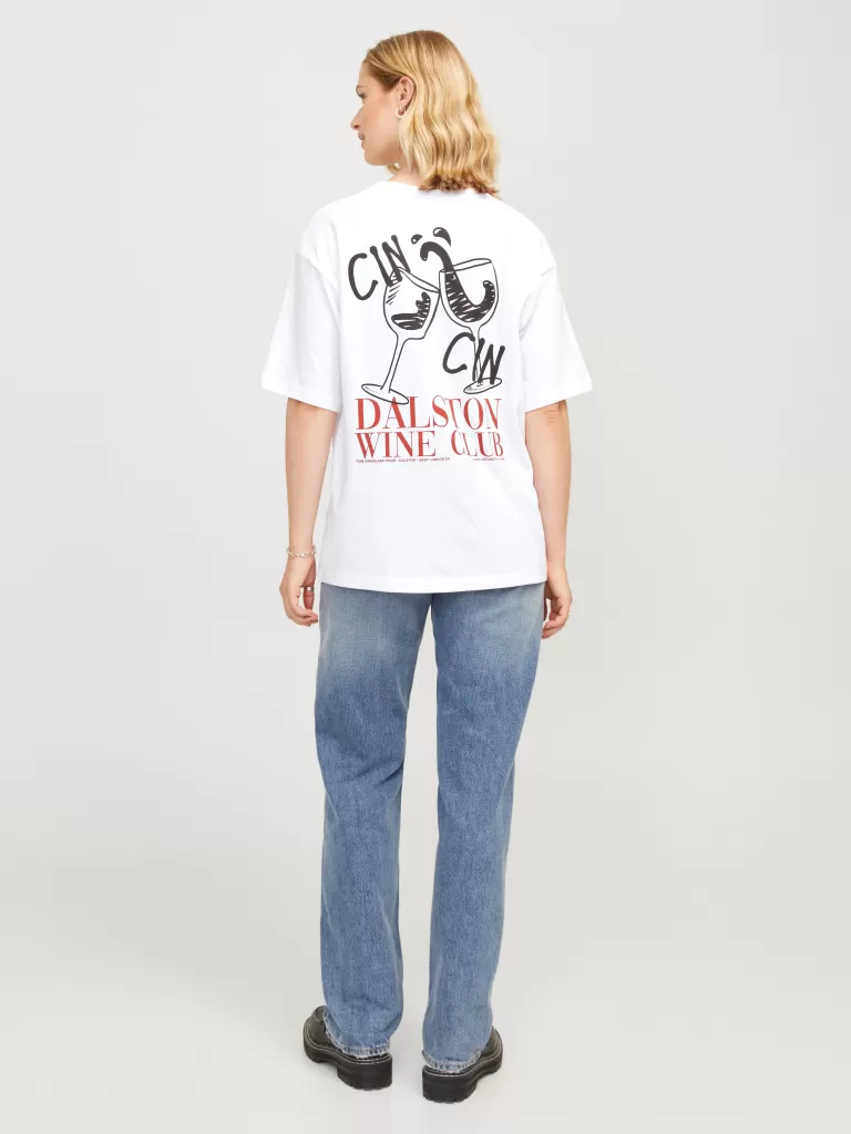 JACK & JONES Topy^JXMILLOW T-shirt Biały