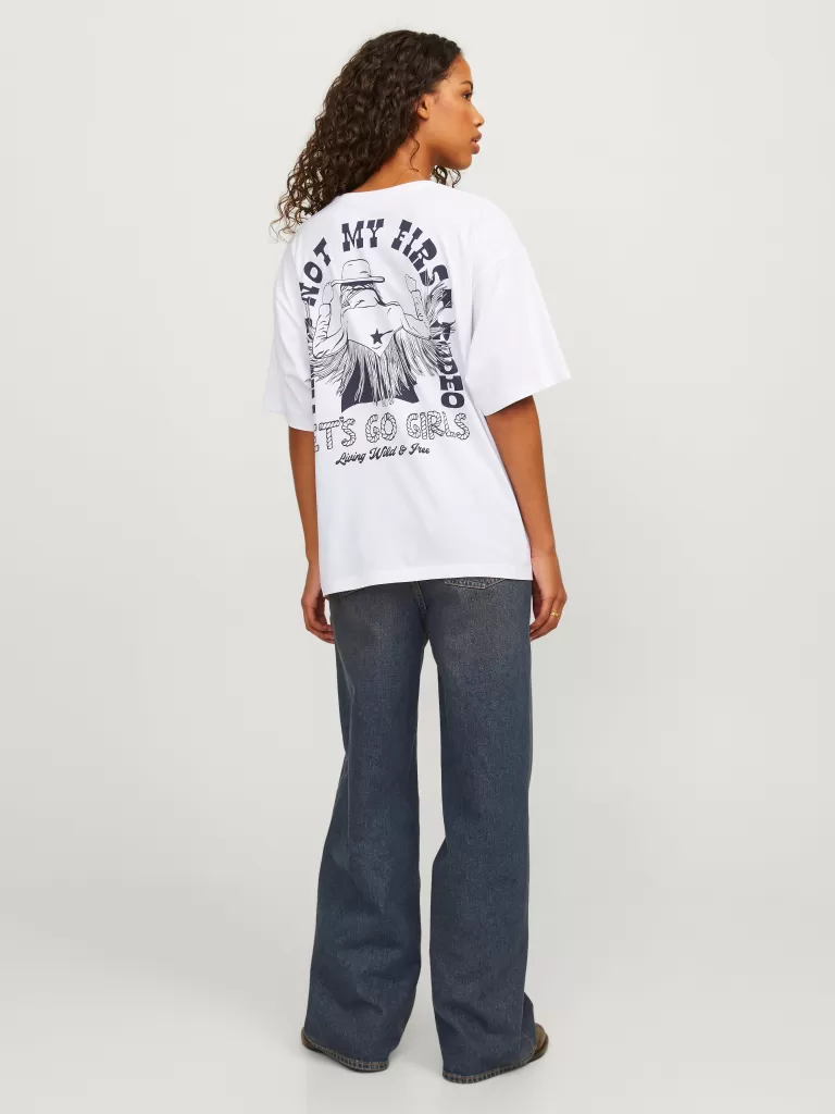 JACK & JONES Topy^JXMILLOW T-shirt Biały